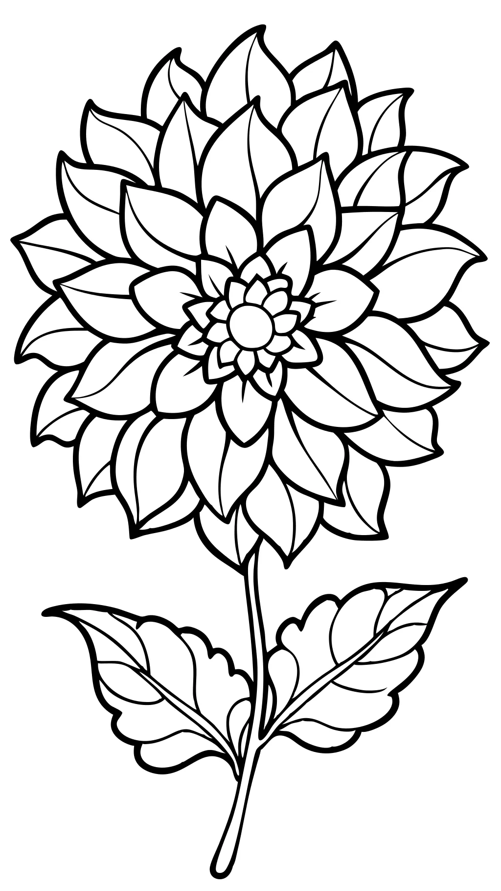 Página para colorear de Dahlia